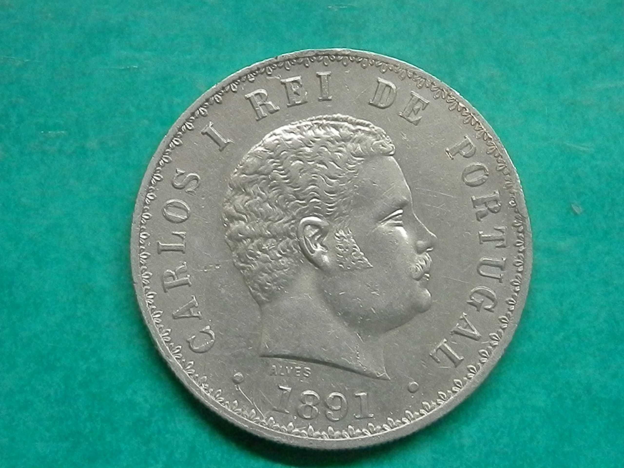 978 - Carlos I: 500 réis 1891 prata, por 13,00