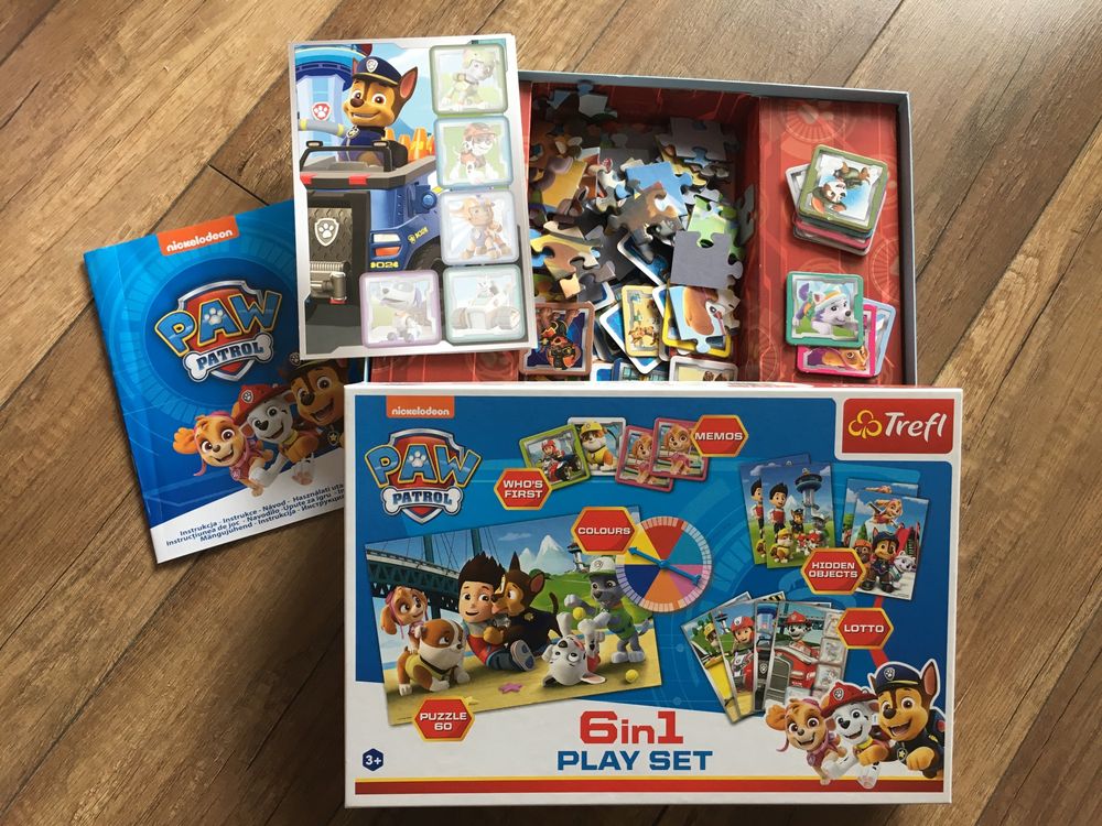 Dwa zestawy Psi patrol magic pen i zestaw 6 w 1 trefl nickelodeon
