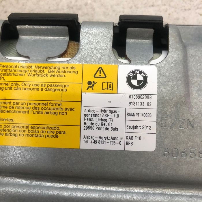 BMW f10 airbag бмв подушка безпеки 5 6 F10 F06 F12 F13 НПБ 9181133