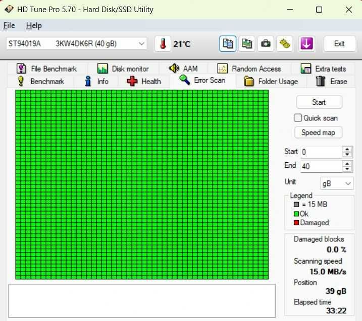 Dysk HDD Seagate ST94019A, pojemność 40 GB, ATA 2.5"
