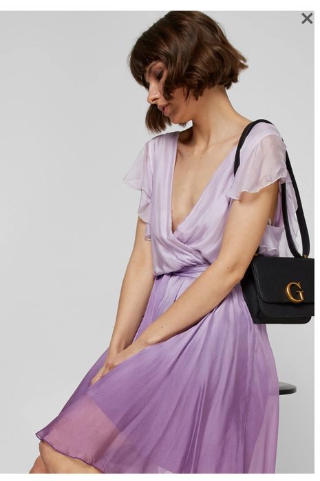 Guess шикарное шелковое  платье