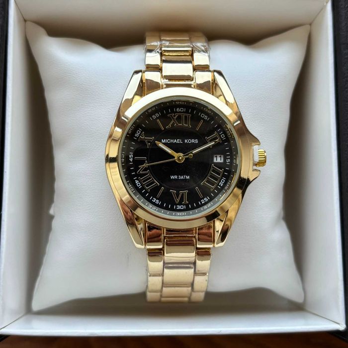 Топ! Жіночий годинник Michael Kors на браслеті золотого кольору