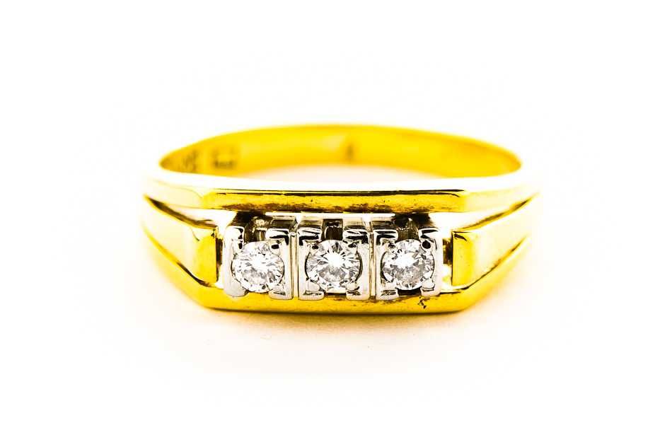 Złoty Pierścionek - 14K - 3,95g - DIAMENTY - KRAKÓW