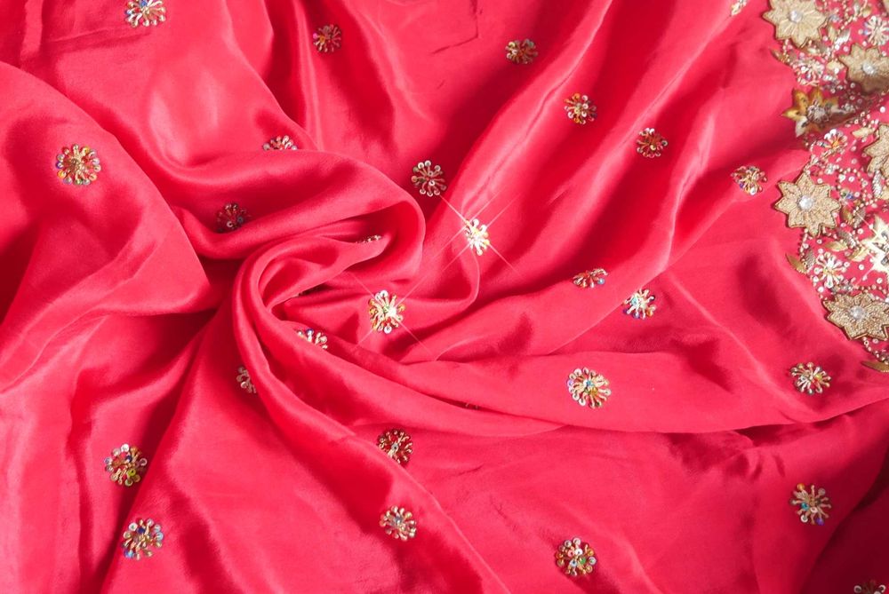 Сари индийское шелк свадебное