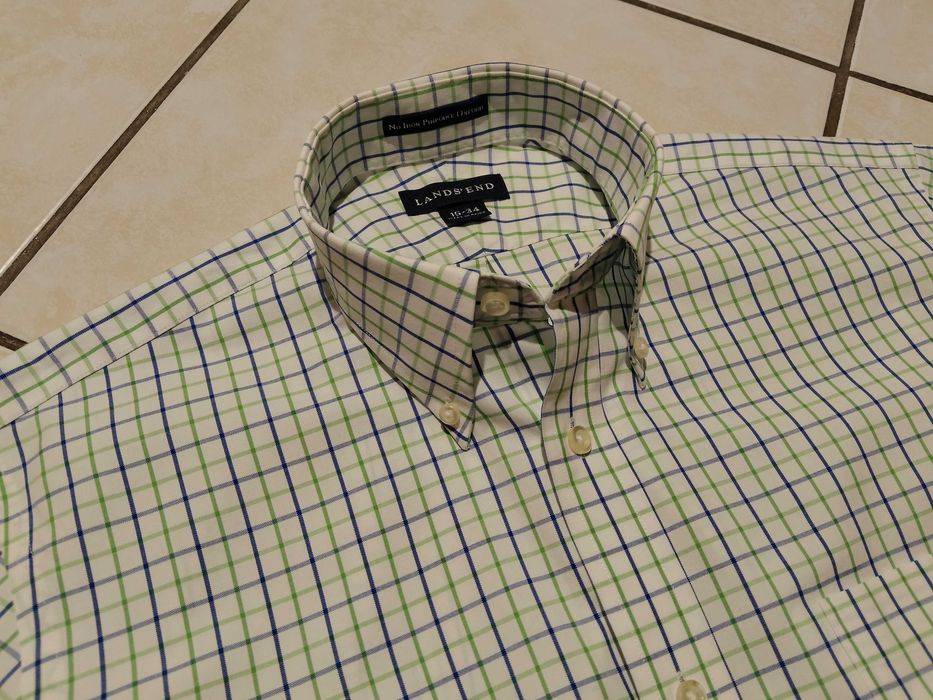 LANDS END USA - NOWA! z LOGO Markowa Koszula Męska rozmiar M