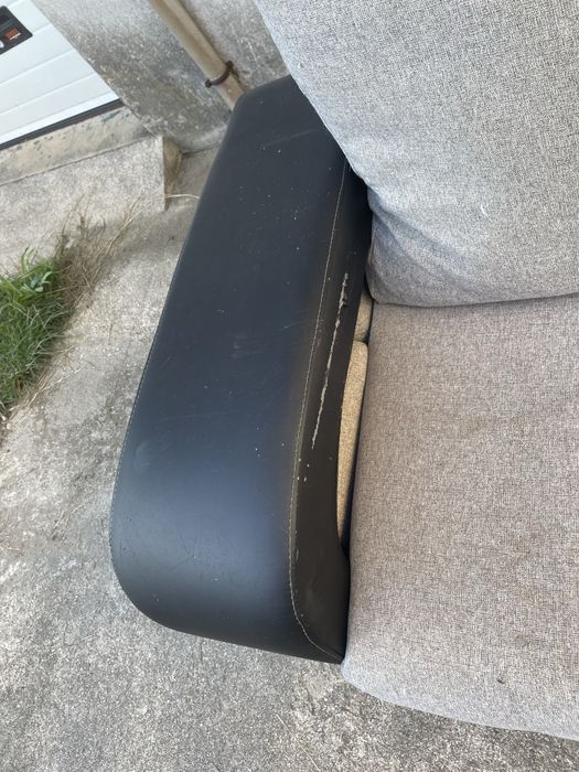 Sofá Chaise longue  3 lugares Preto