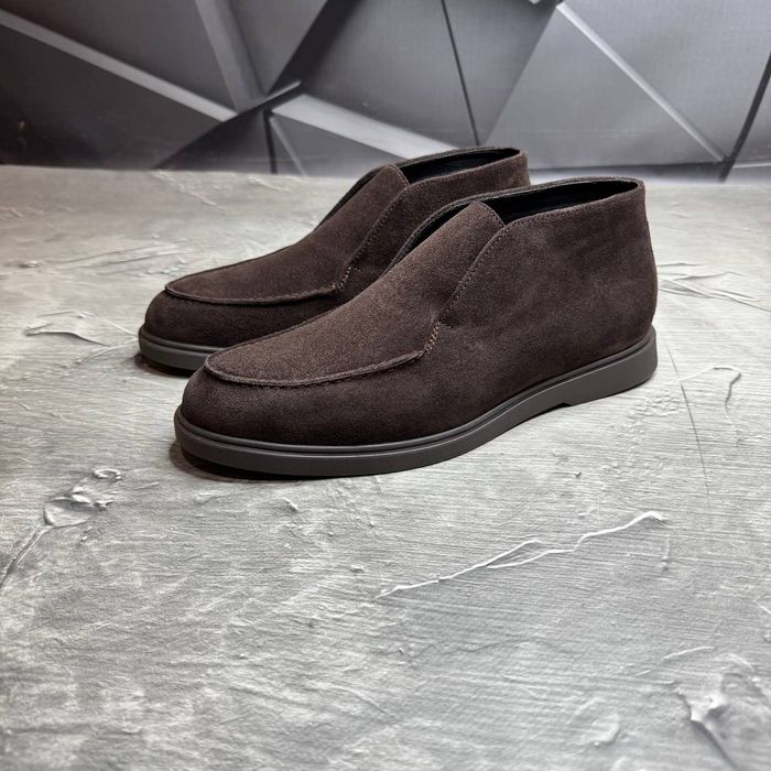 Ботинки Зимние ЛОФЕРЫ Замшевые мужские LORO PIANA! Замша + БАЙКА!