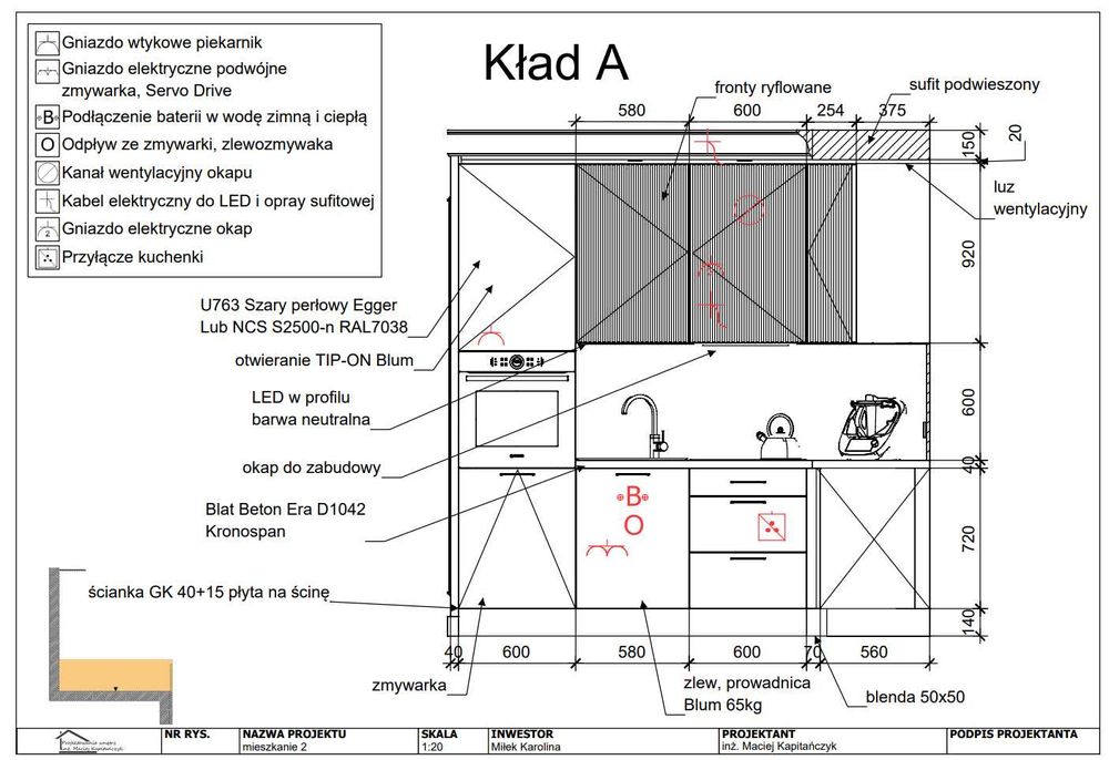 Projekt wnętrza TANIO wizualizacja mieszkania