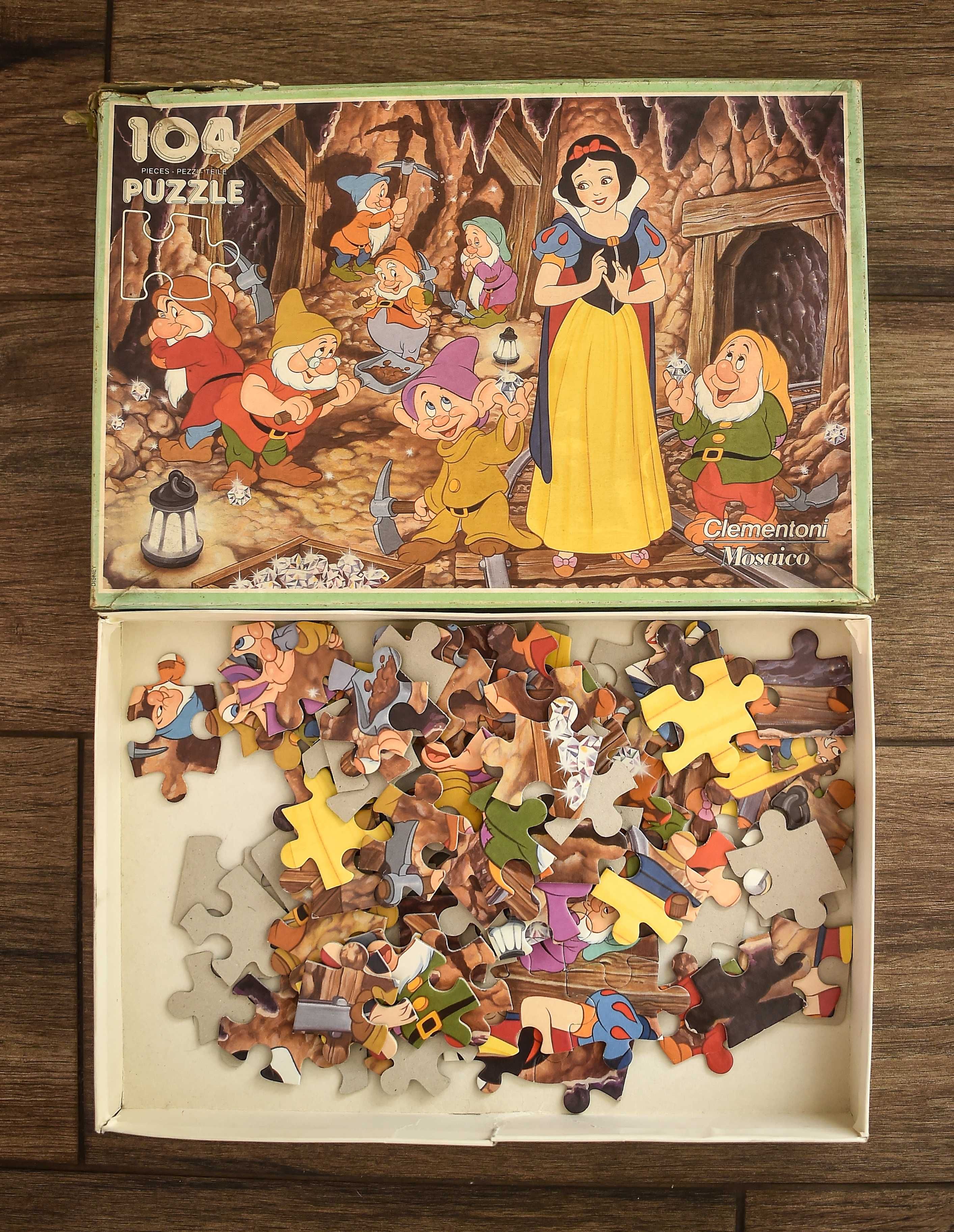 Puzzle # Clementoni 104 Disney Królewna Śnieżka i 7 Krasnoludków