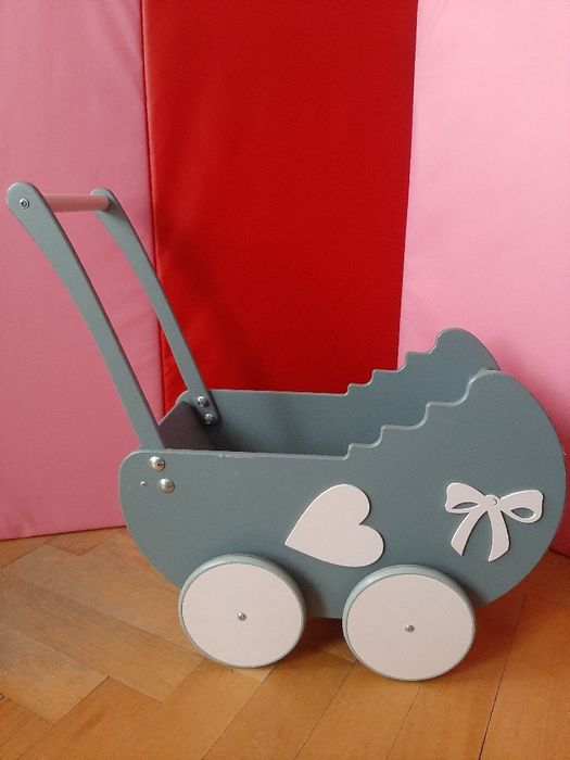 Wózek drewniany dla lalek