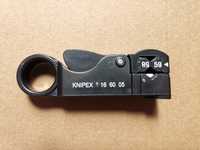 KNIPEX 16 60 05 SB Przyrząd do ściągania izolacji z kabli koncentryczn