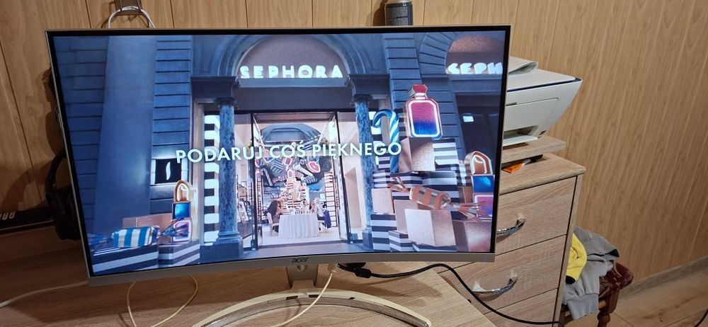 Monitor Acer 27" Zakrzywiony TV Biały