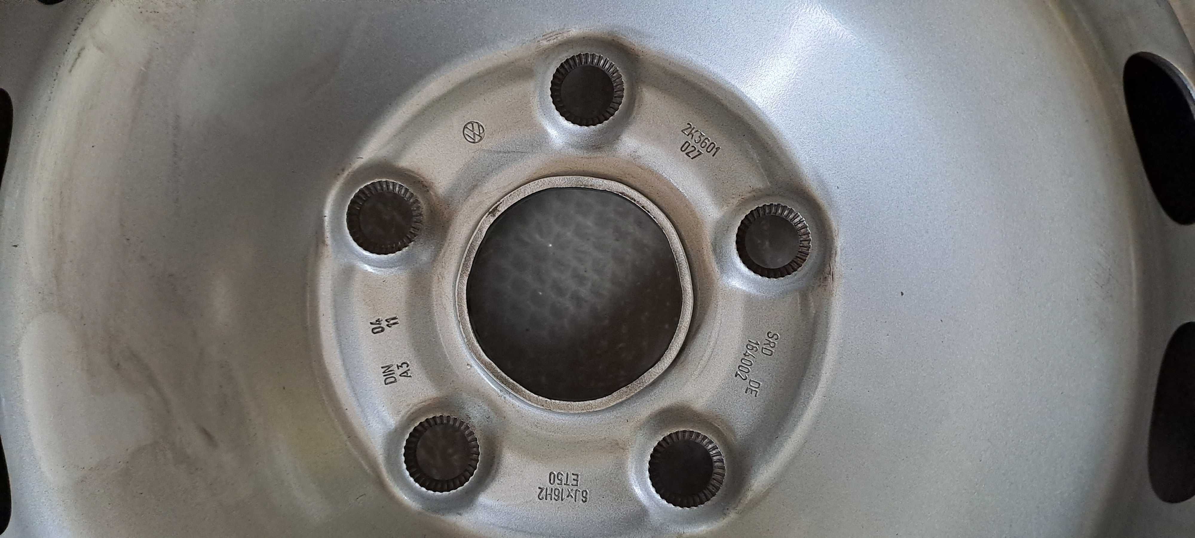 VW 2K3 CADDY ORG. Felgi stalowe 6J / 16" / 5x112 ET50 Komplet 4 szt