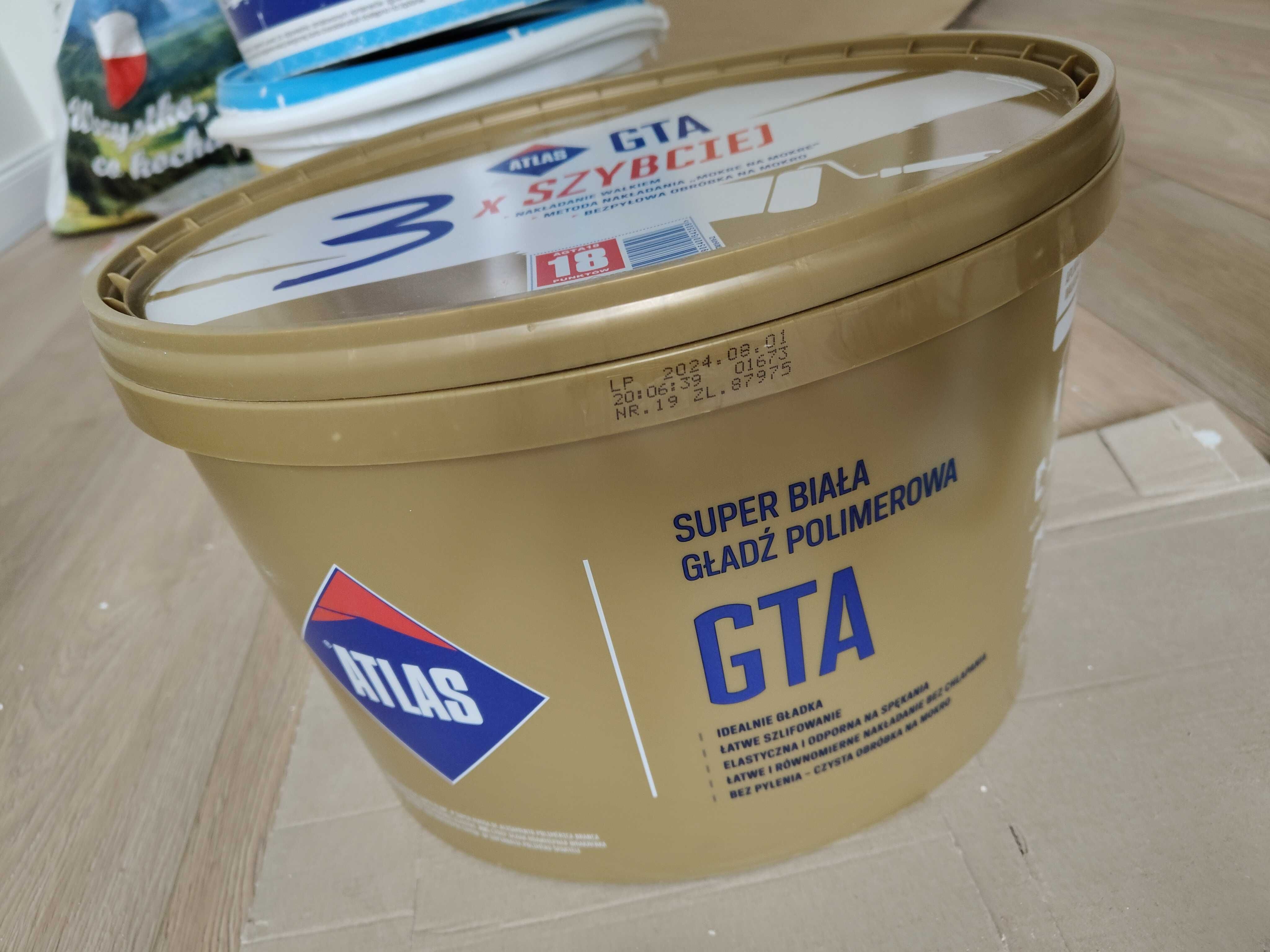 Gotowa gładź polimerowa Atlas GTA 18 kg