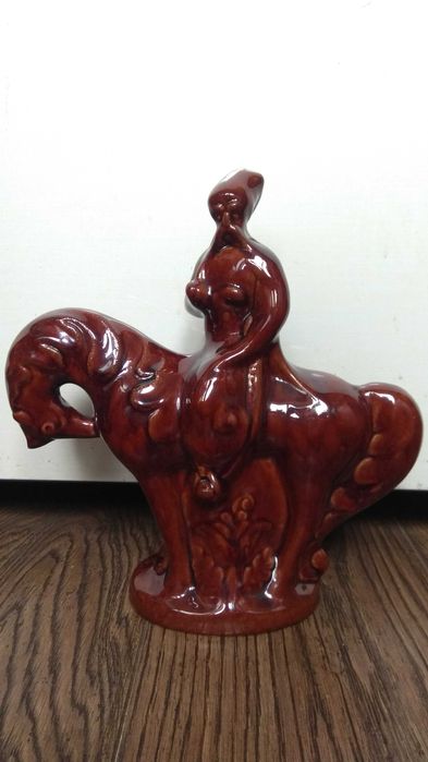 Козак на коні Львівська майоліка керамическая фигура статуэтка Козак