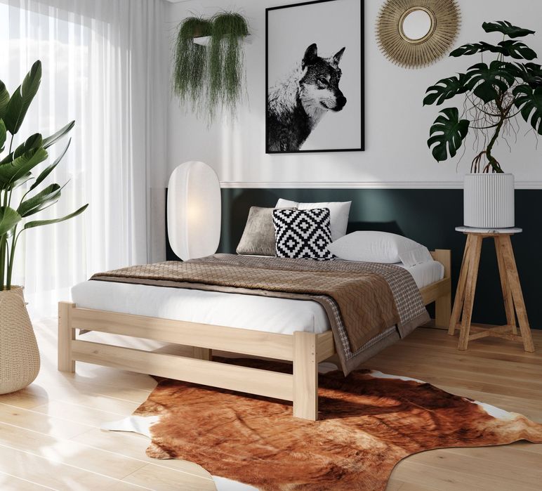 Łóżko Drewniane Małżeńskie Sosnowe Tapczan Hotelowe Pracownicze WYSYŁK