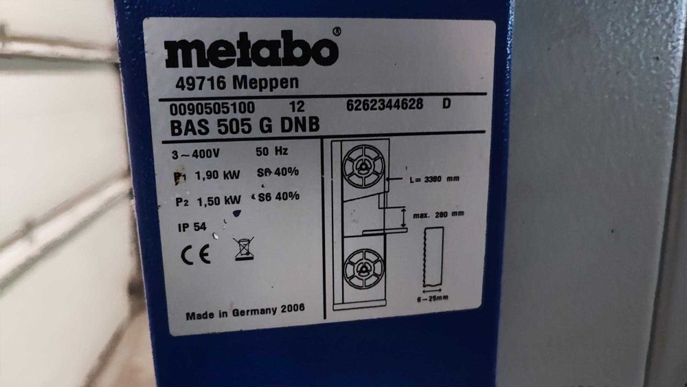 Pilarka, piła taśmowa, taśmówka METABO