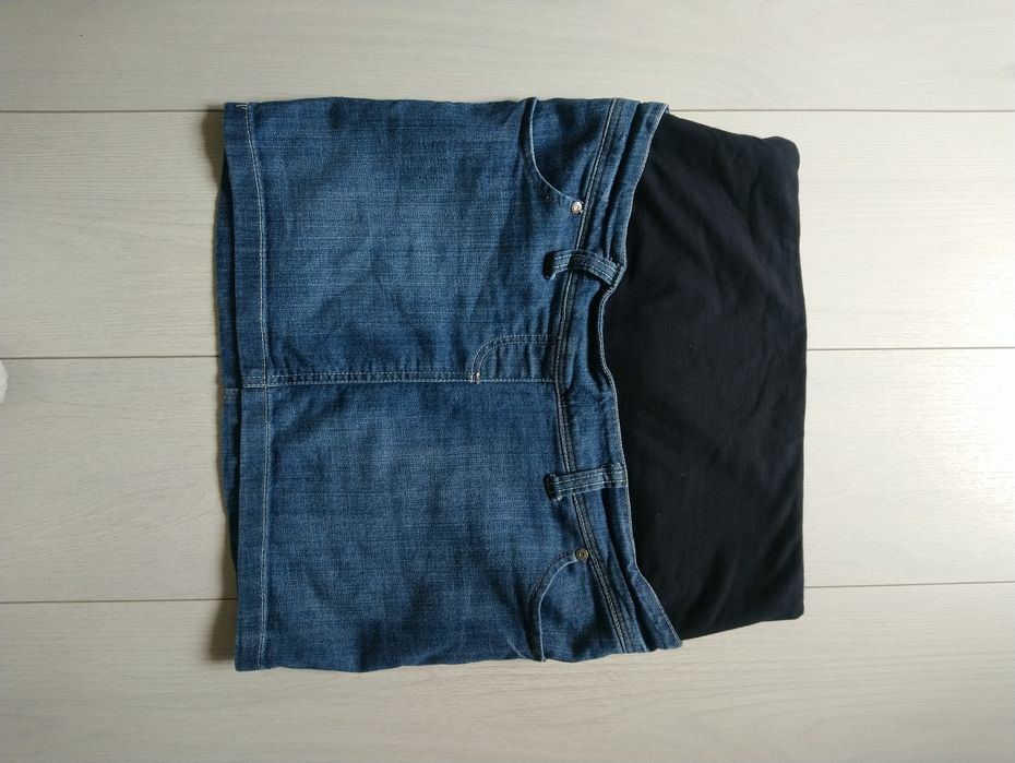 Джинсова спідниця для вагітних 38 розмір