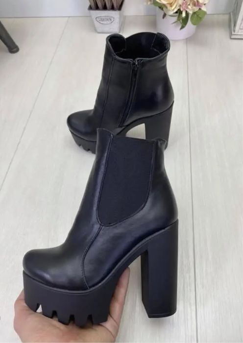 Натуральні кожані ботинки, сапожки