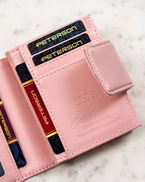 mały portfel damski ze skóry ekologicznej - peterson