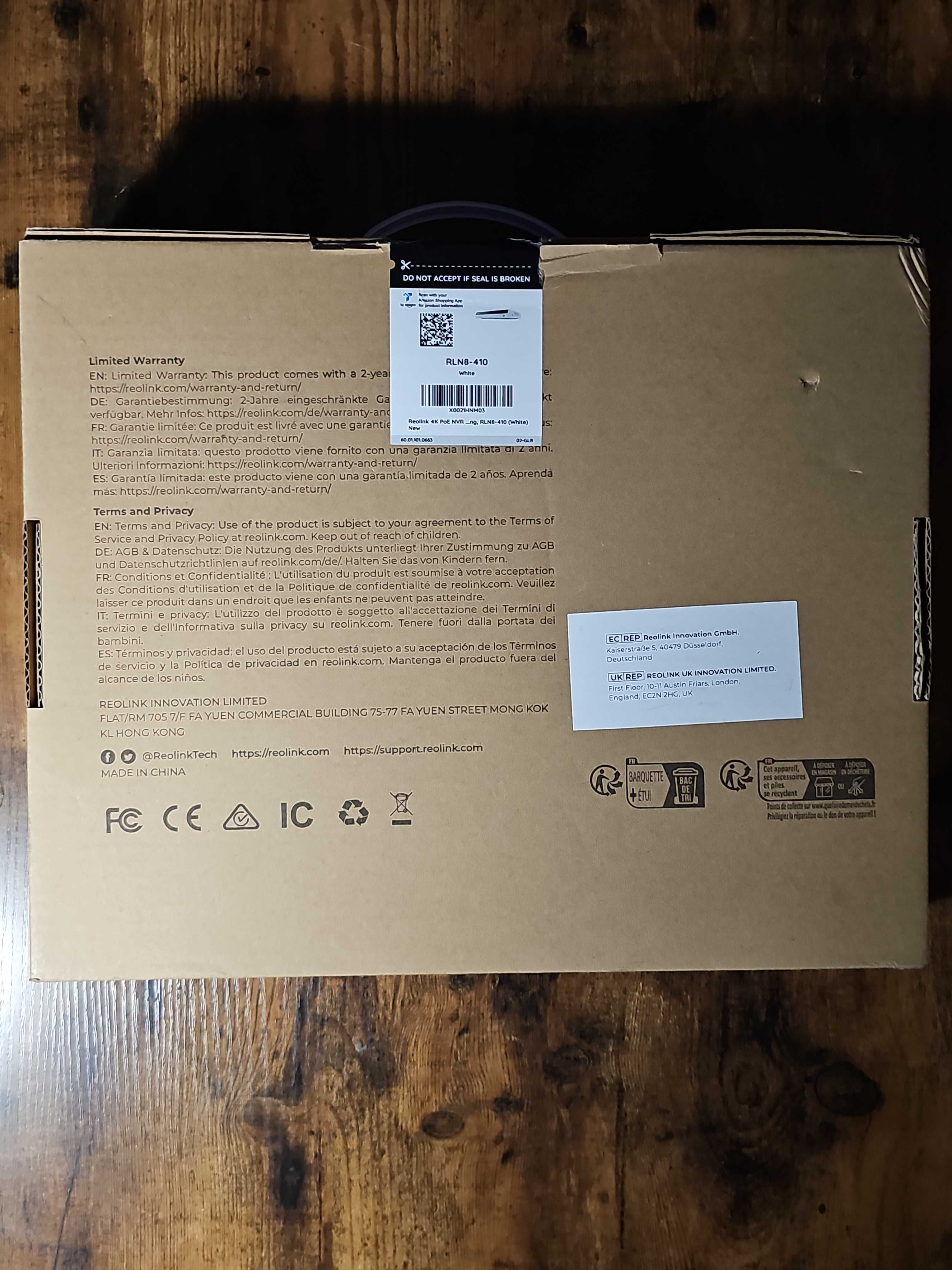 Reolink 4K PoE NVR 8-kanałowy Zestaw kamer do monitoringu