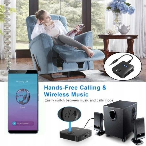 2 w 1 Bluetooth 5.0 Nadajnik i odbiornik audio