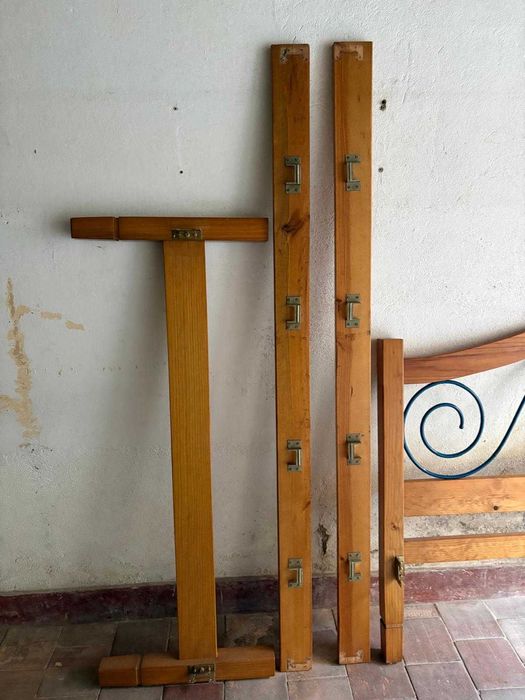 Cama alentejana de madeira e ferro