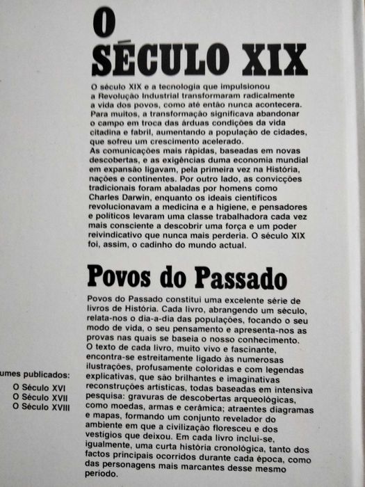 O século XIX, povos do passado