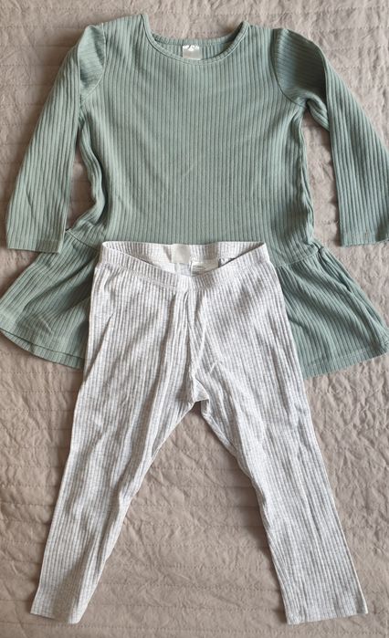 Komplet sukienka i leginsy h&m rom 98