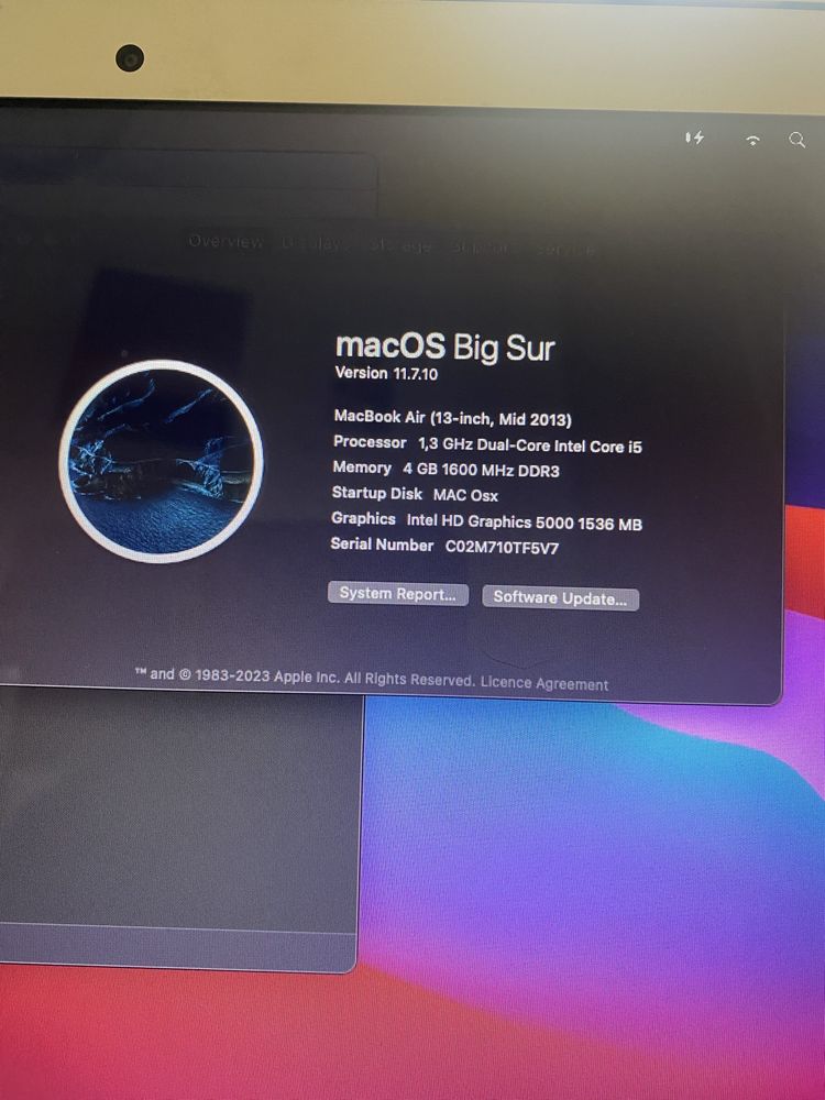 Apple Macbook Air 13,3