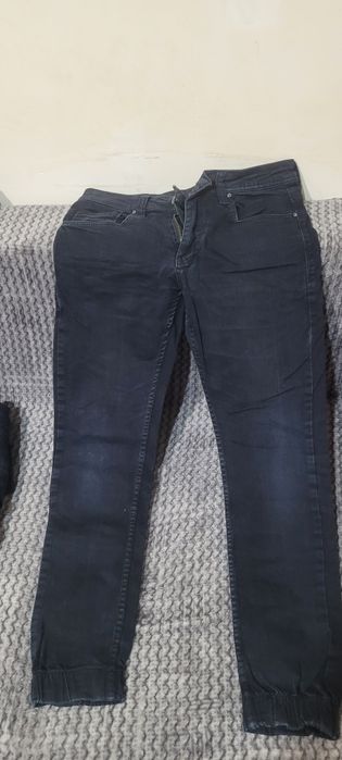 Джинсові штани, низ на резинці