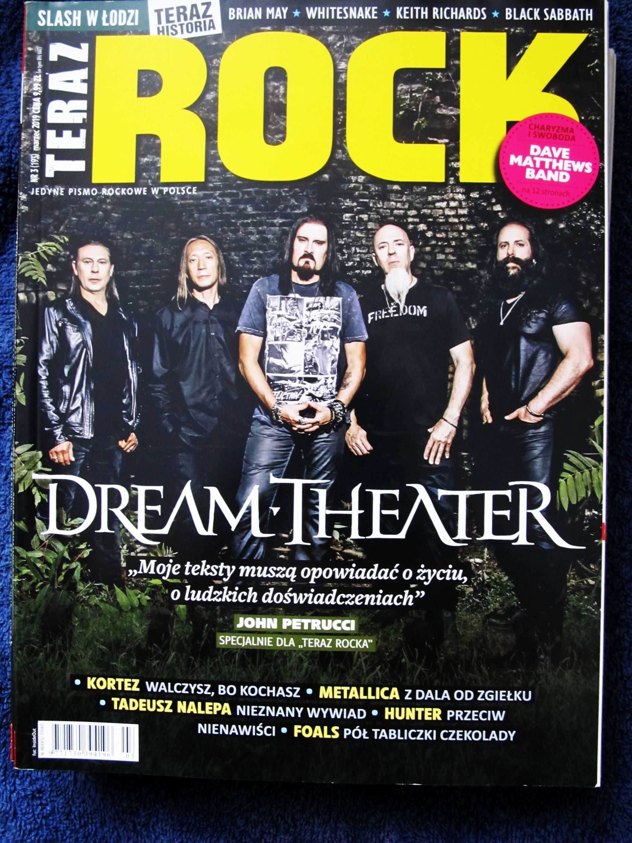 Teraz Rock 3/2019 Dream Theater,Dave Matthews Band,Slash,Kortez,Nalepa