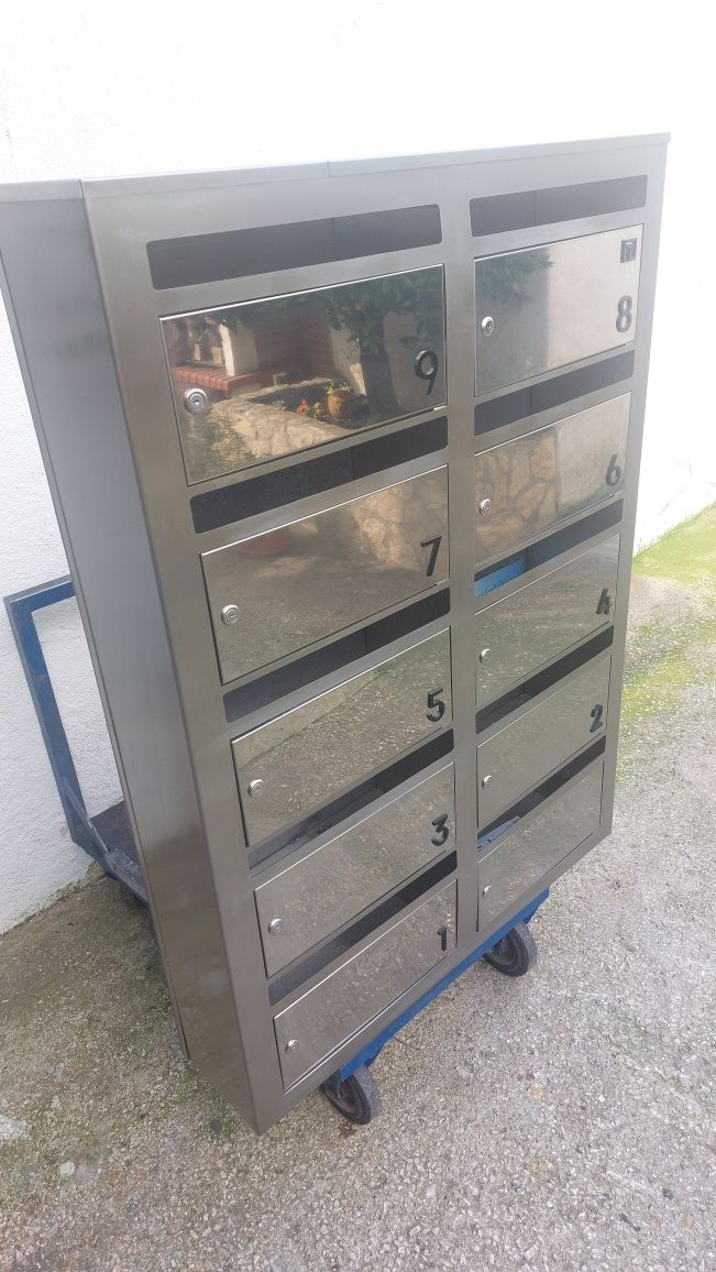 Modulo de 10 caixas de correio êm inox 316
