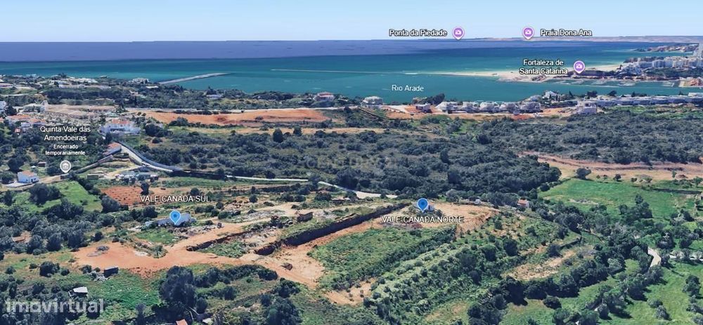 Terreno de Vale Canada Norte - Ferragudo Terreno com projeto aprovado