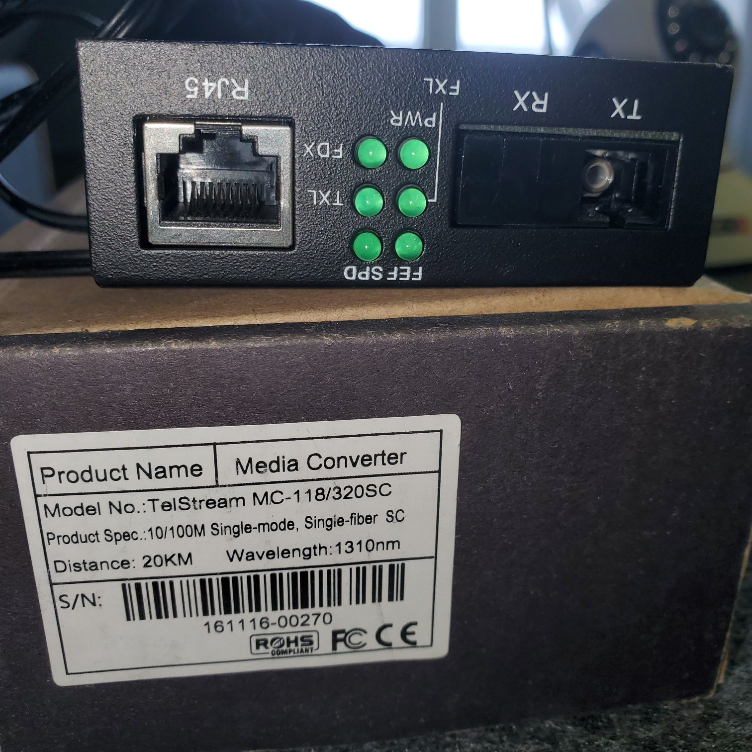 Медіа конвертер Ethernet Converter 10/100M