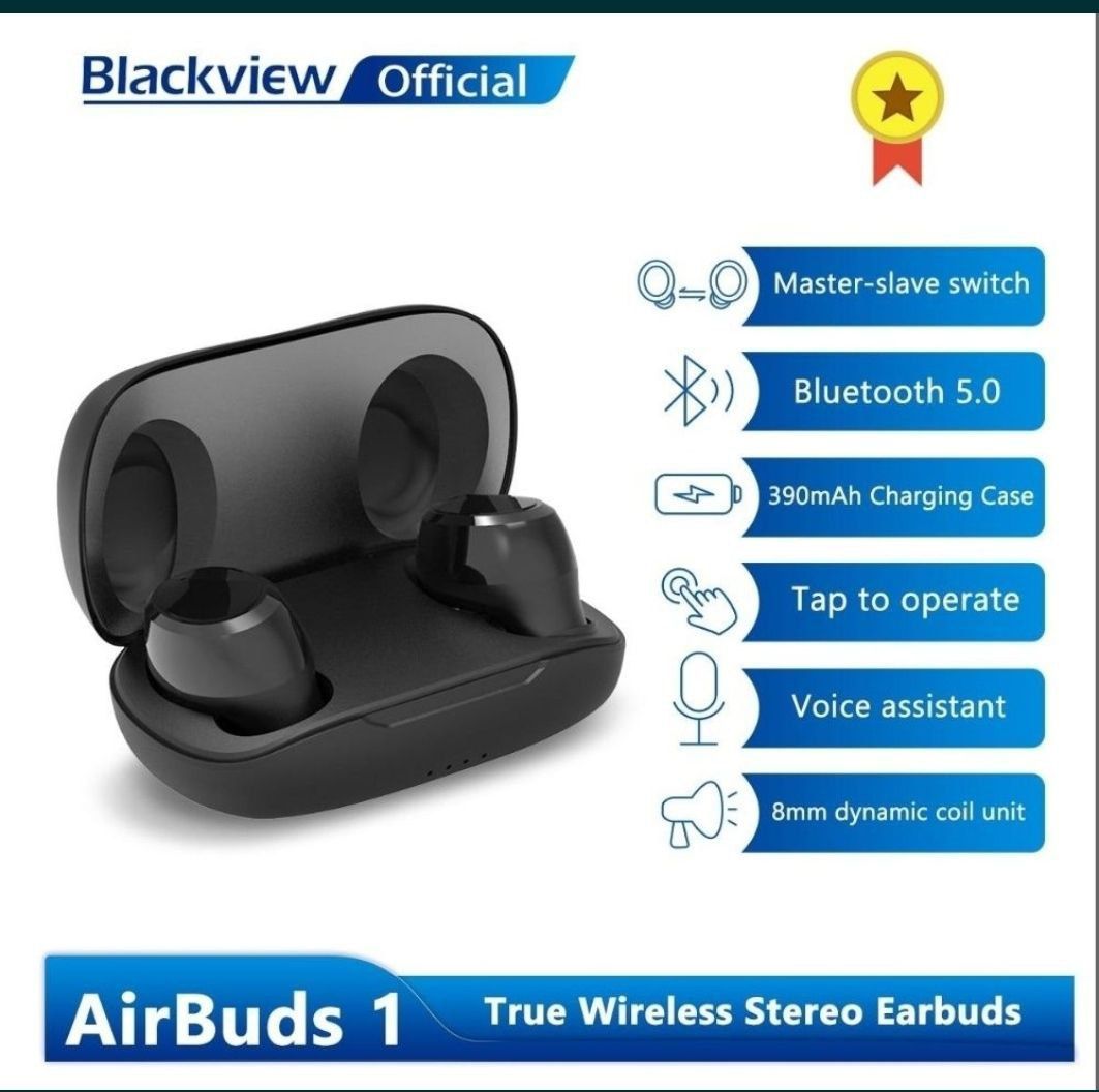 Продам нові брендові бездротові навушники Blackview AirBuds1