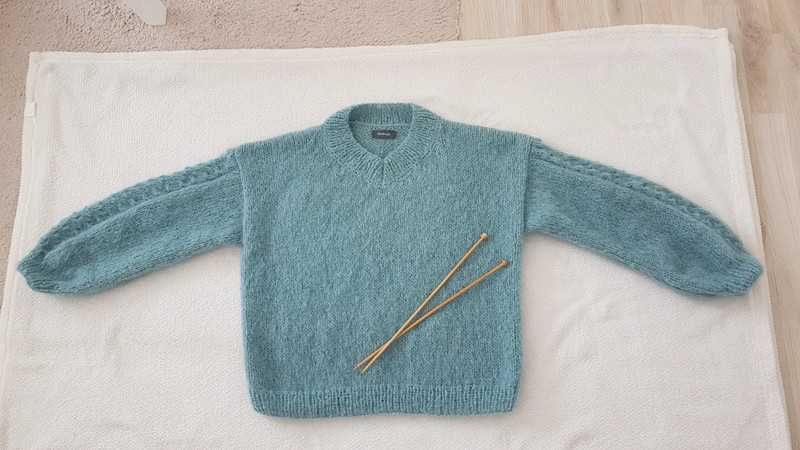 Sweter handmade 71% Alpacka, 25% wełna merino