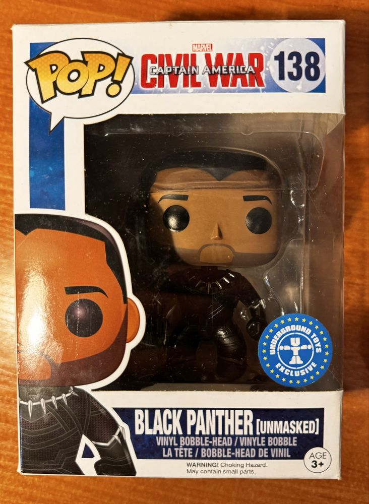 Funko Pop Marvel Black Panther Unmasked