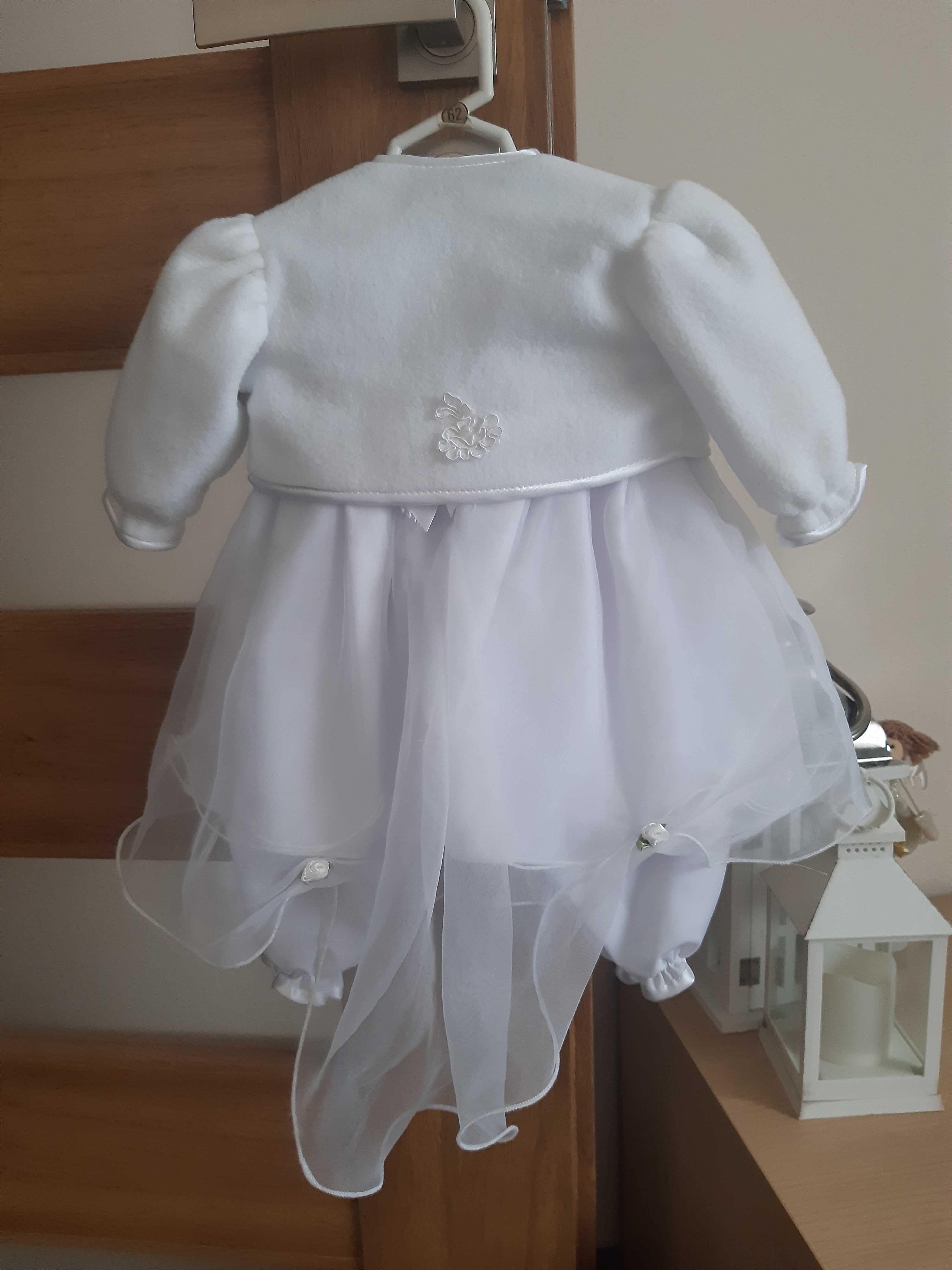 Ubranko - sukienka do chrztu dla dziewczynki roz. 62