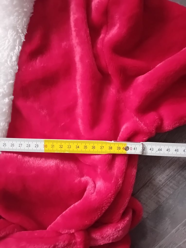 Szlafrok świąteczny Mikołajkowy dziecięcy plus czapka