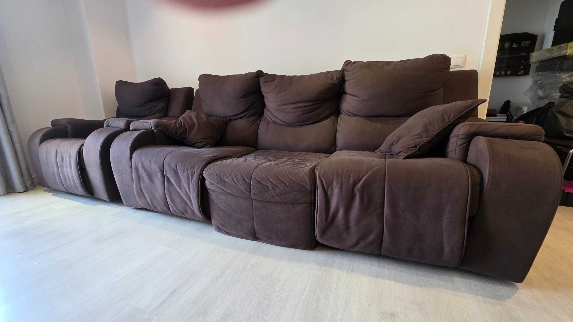 Sofá 3 Lugares + 1 Individual com Reclinável – Muito confortável