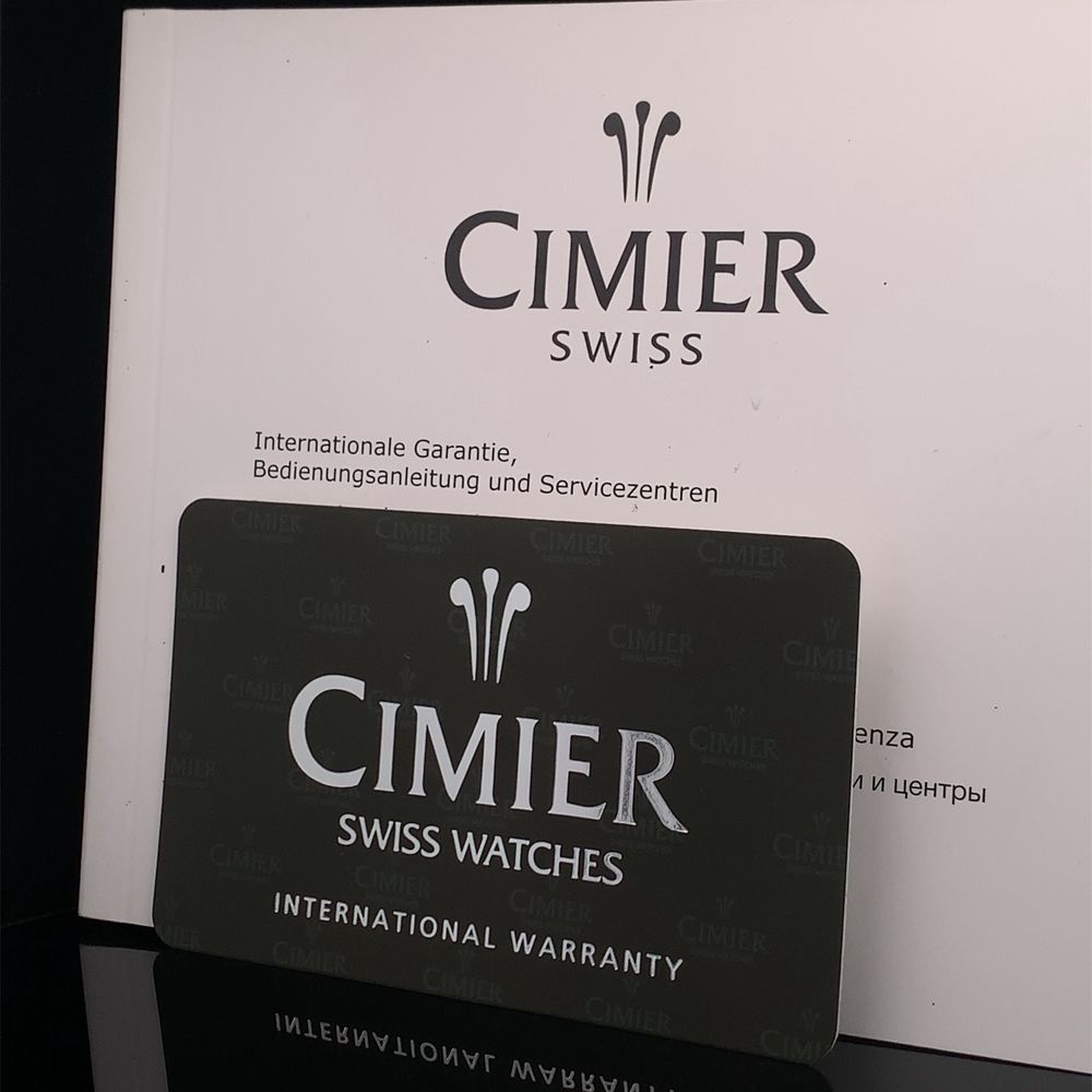 Cimier 5102 automatyczny naciąg szafirowe, skórzany pasek