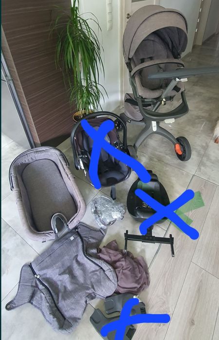 Wozek 2 w 1 2w1 stokke v5 szary modny