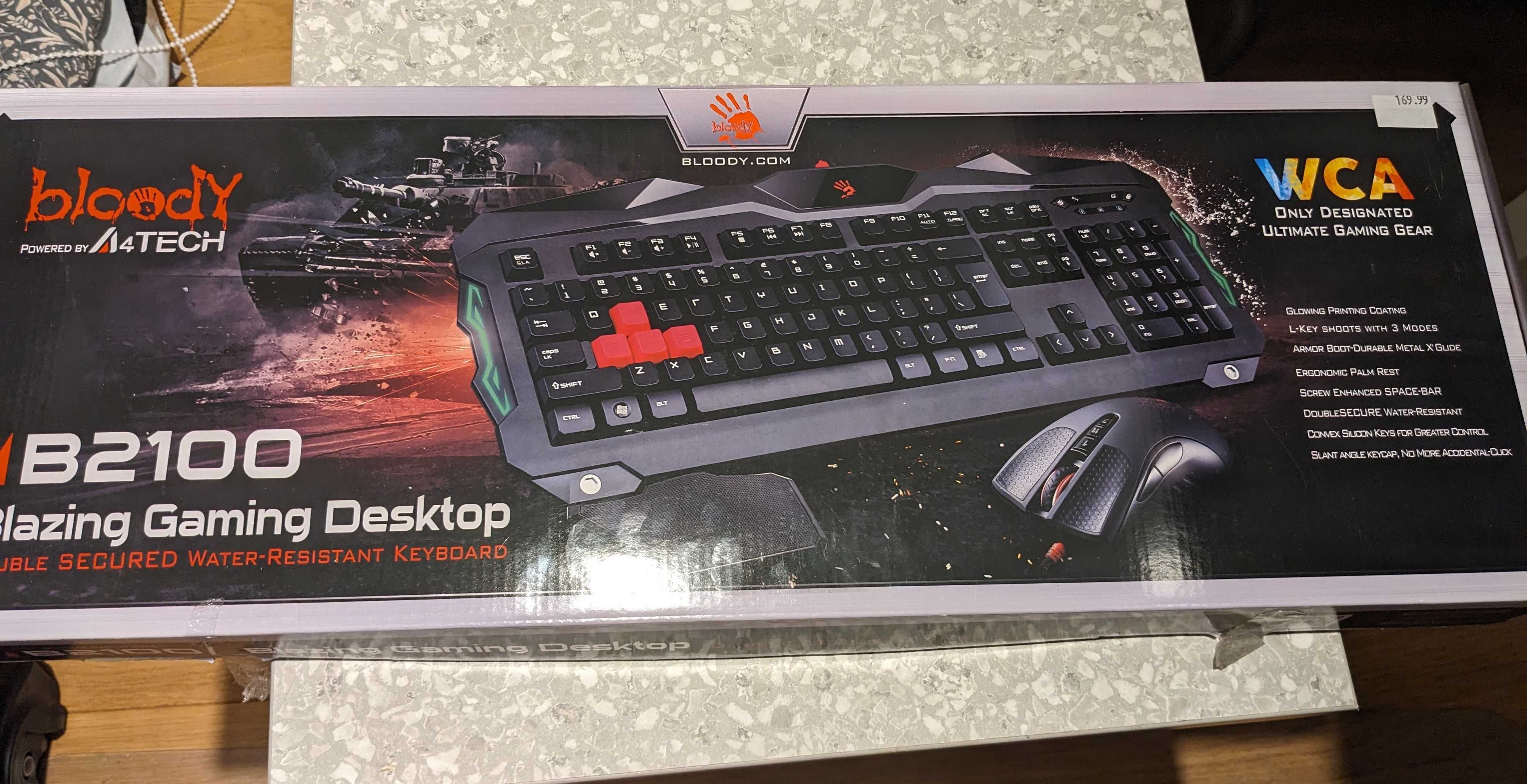 Klawiatura membranowa A4Tech B2100 + myszka