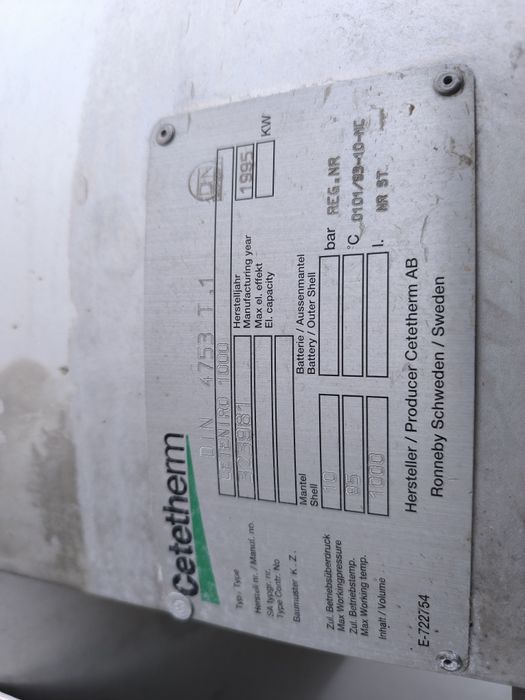 Bufor 1000 L ze stali nierdzewnej KO