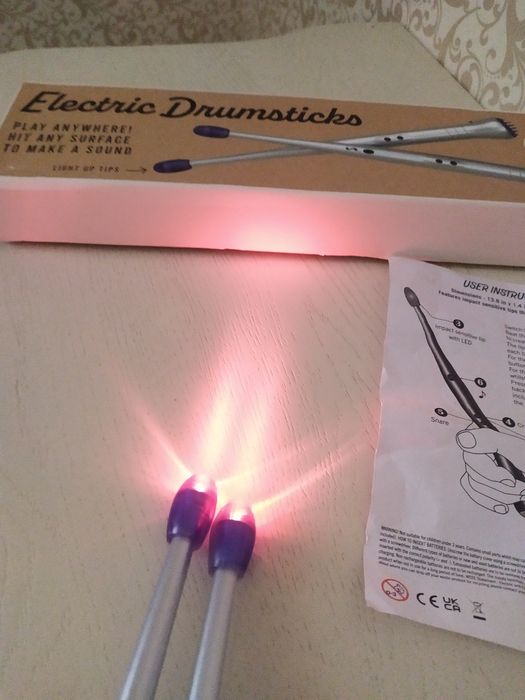 Іграшковий музикальний набір, електронні барабанні палички DRUMSTICKS