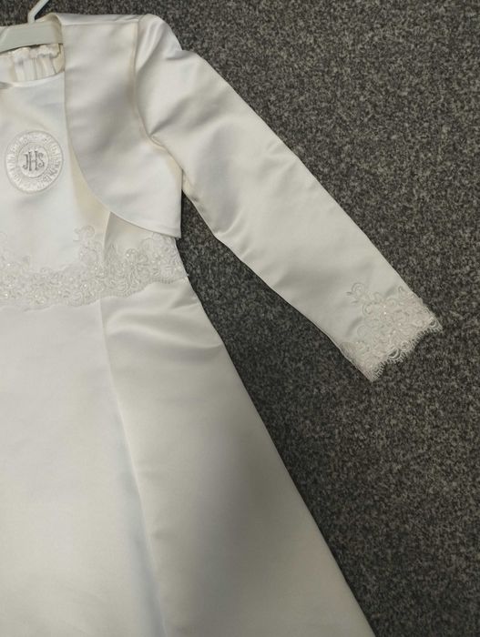 Sukienka komunijna bolerko wianek