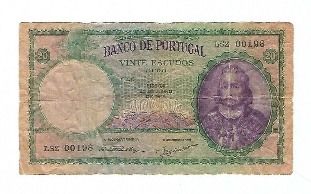 Portugal - 20 Escudos de 1949, Ch.6 Data chave