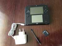 Konsola Nintendo 2DS Czarno-niebieska + akcesoria