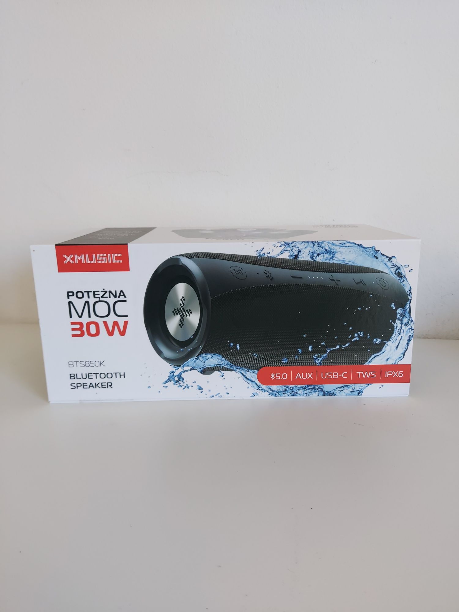 Nowy głośnik bezprzewodowy bluetooth XMUSIC BTS850K czarny radio FM